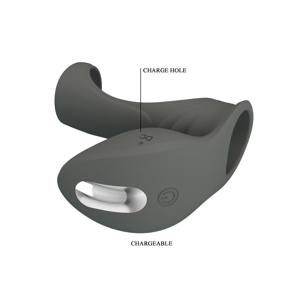 ANILLO VIBRADOR RECARGABLE CON DOBLE ESTIMULADOR