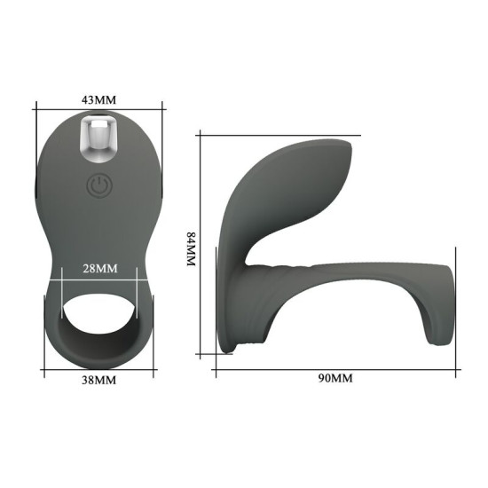 ANILLO VIBRADOR RECARGABLE CON DOBLE ESTIMULADOR