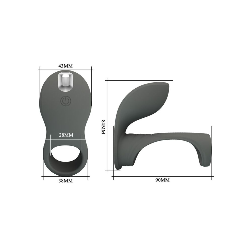 ANILLO VIBRADOR RECARGABLE CON DOBLE ESTIMULADOR