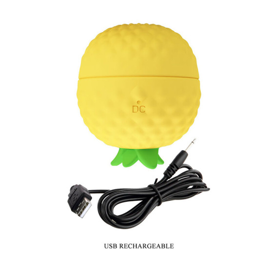 ESTIMULADOR CLITORAL CON SUCCIÓN Y GOLPETEOS RECARGABLE AMARILLO