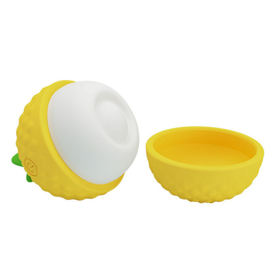 ESTIMULADOR CLITORAL CON SUCCIÓN Y GOLPETEOS RECARGABLE AMARILLO