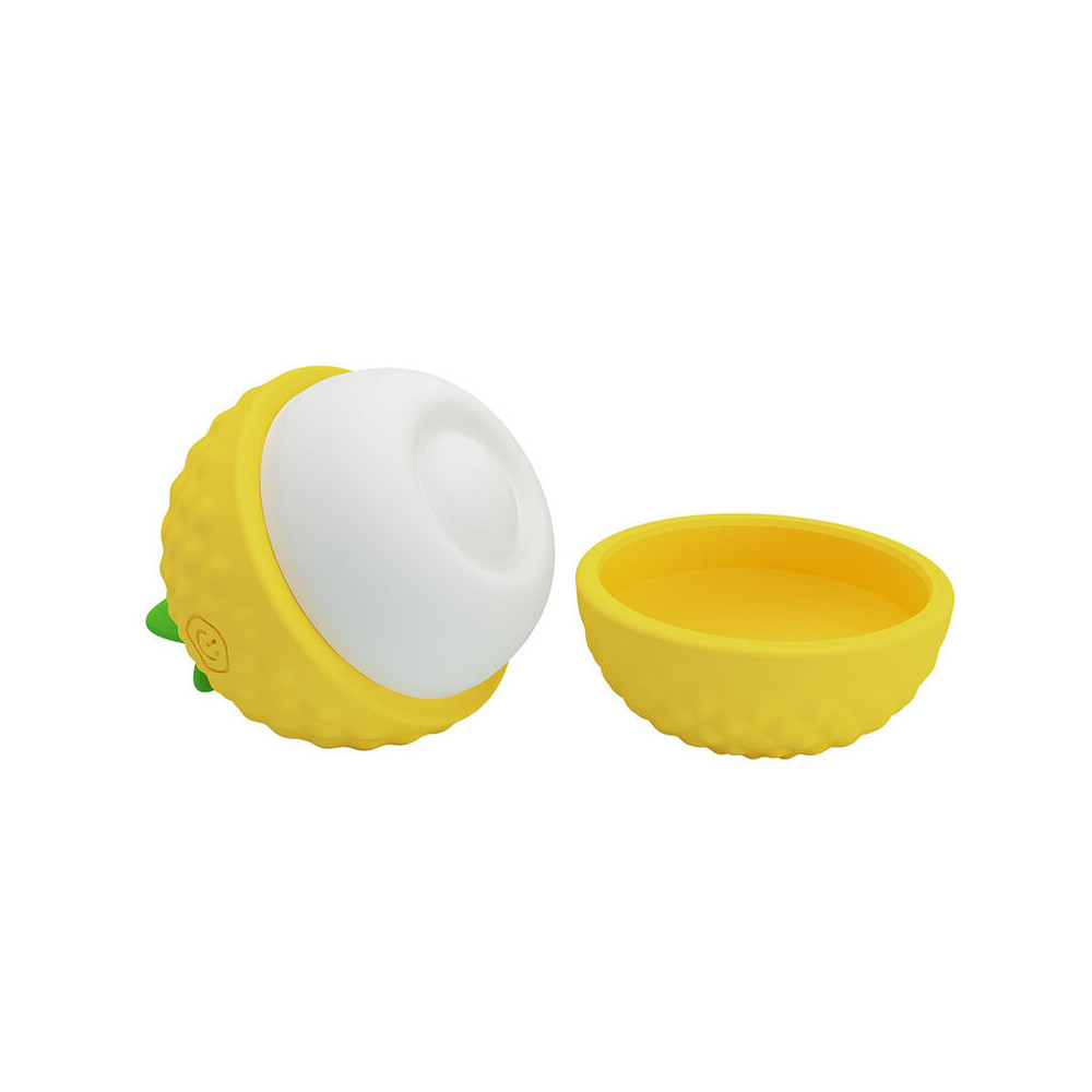 ESTIMULADOR CLITORAL CON SUCCIÓN Y GOLPETEOS RECARGABLE AMARILLO