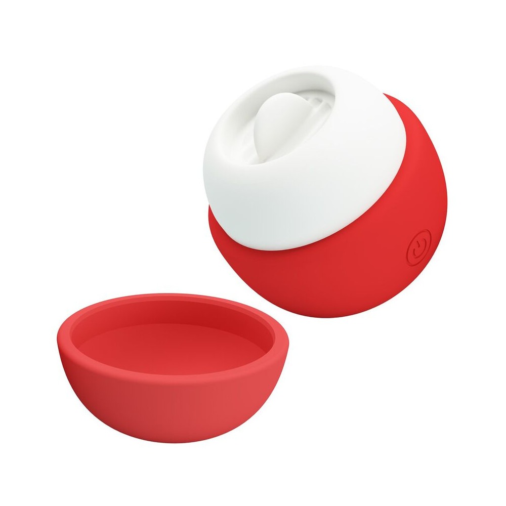 ESTIMULADOR CLITORAL CON EFECTO LENGUA RECARGABLE ROJO