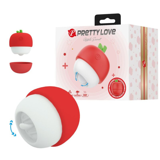 ESTIMULADOR CLITORAL CON EFECTO LENGUA RECARGABLE ROJO