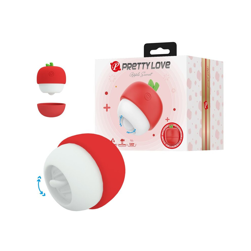 ESTIMULADOR CLITORAL CON EFECTO LENGUA RECARGABLE ROJO
