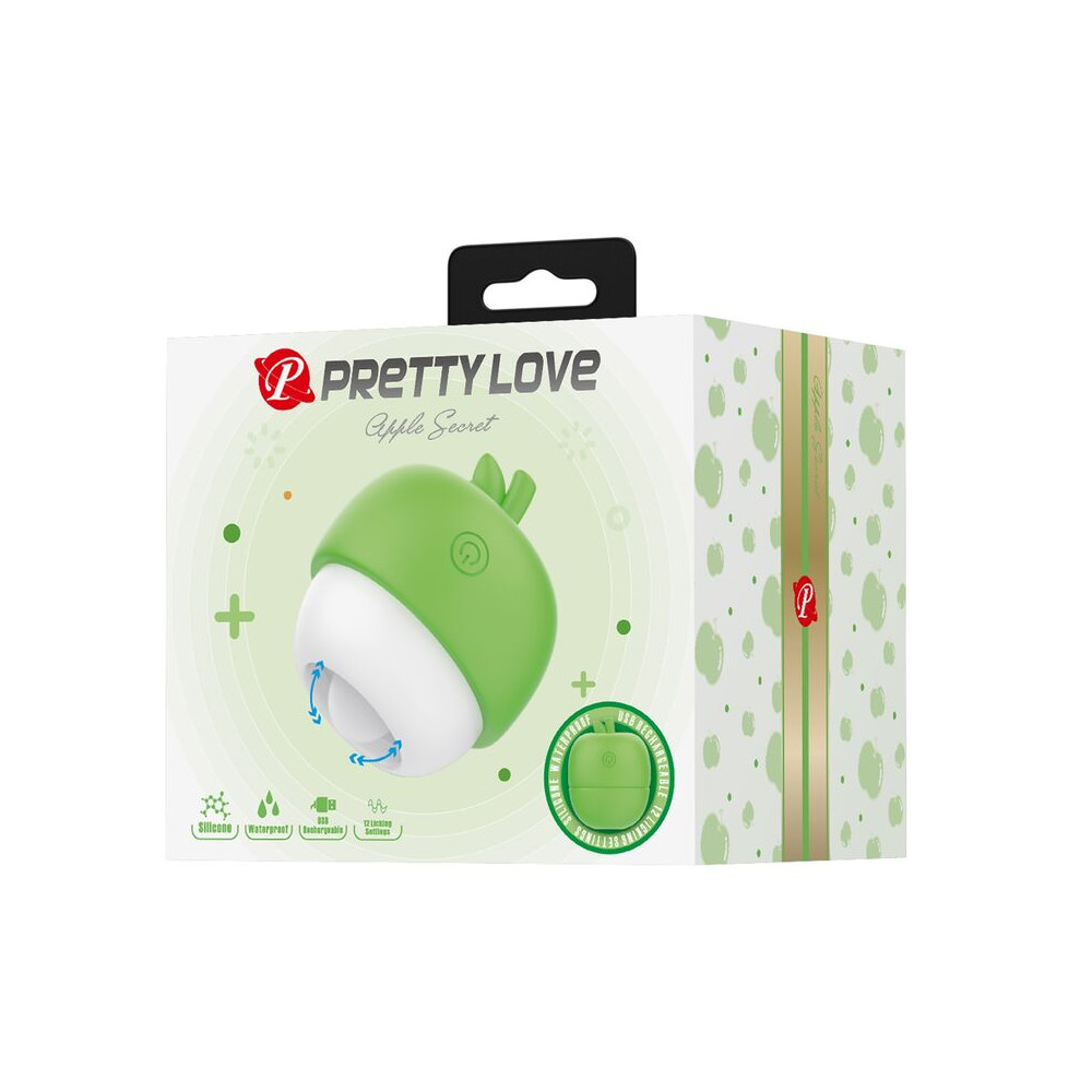 ESTIMULADOR CLITORAL CON EFECTO LENGUA RECARGABLE VERDE