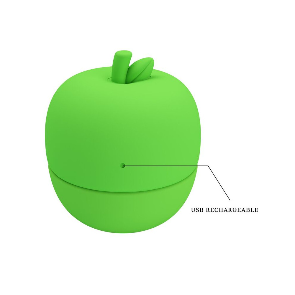 ESTIMULADOR CLITORAL CON EFECTO LENGUA RECARGABLE VERDE
