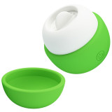 ESTIMULADOR CLITORAL CON EFECTO LENGUA RECARGABLE VERDE