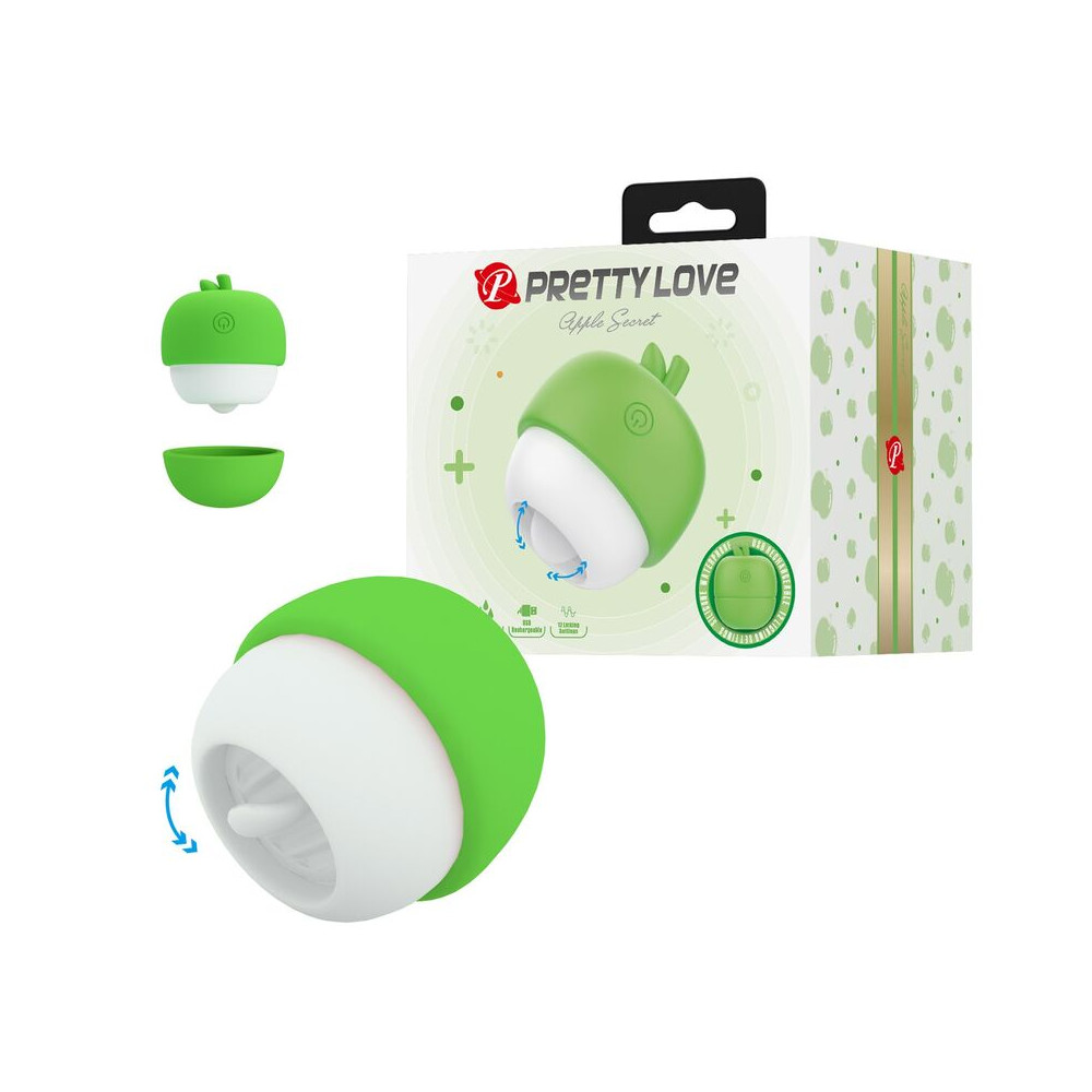 ESTIMULADOR CLITORAL CON EFECTO LENGUA RECARGABLE VERDE