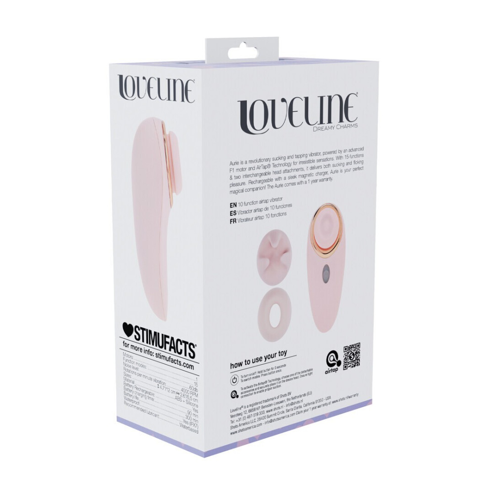 Aurie Estimulador Airtap con Accesorios Rosa