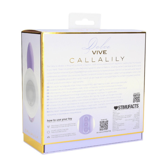 Callalily Estimulador Punto G Con Lengua y Succión Lavanda