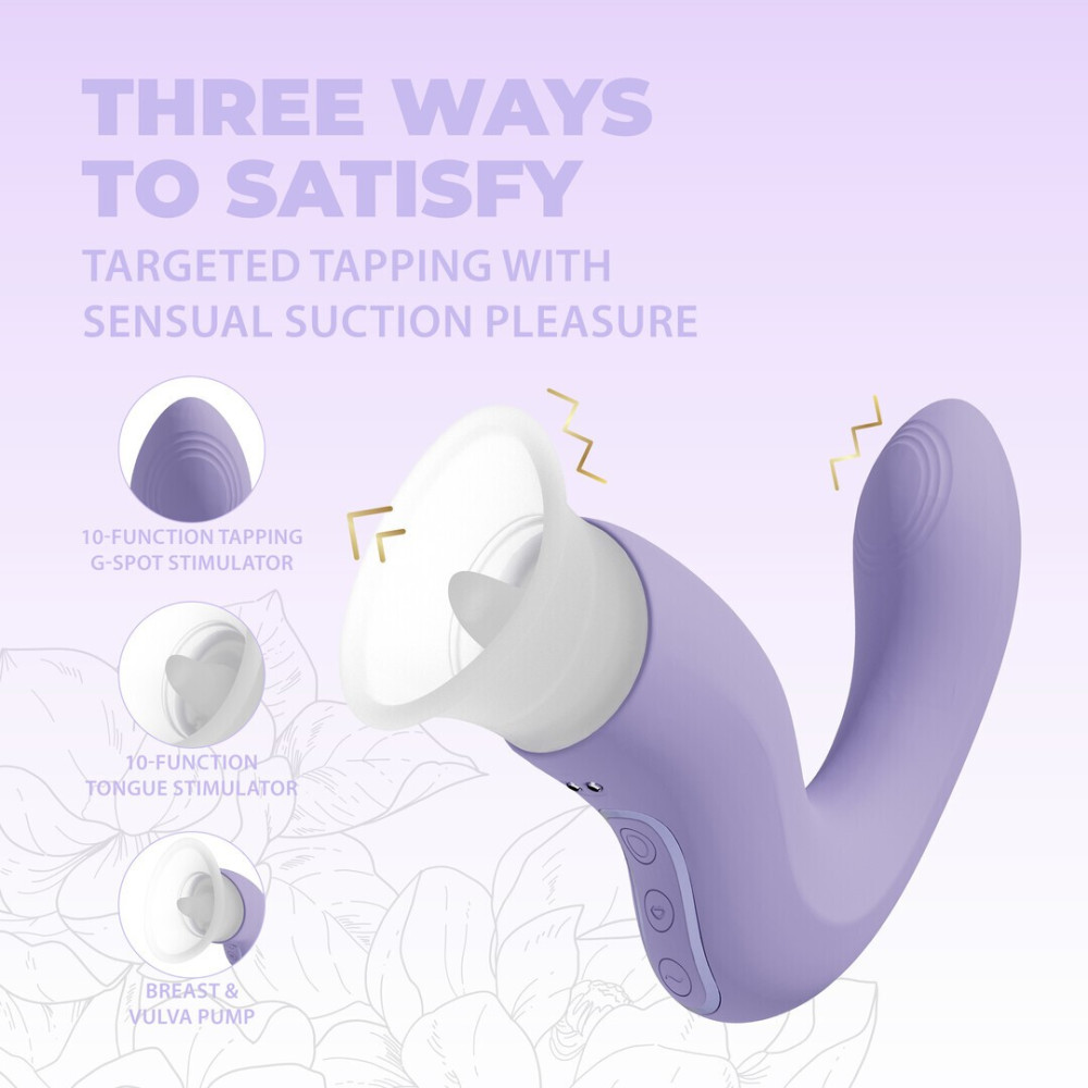 Callalily Estimulador Punto G Con Lengua y Succión Lavanda