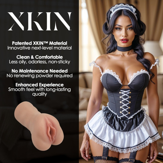 MASTURBADOR CARREER GIRLS MISCHIEVOUS MAID LACEY DUSTANDRIDE TPE MEDIUM 204G TAN XKIN