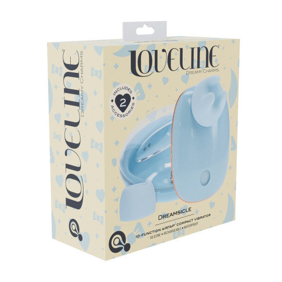 ESTIMULADOR AIRTAP COMPACTO CON ACCESORIOS DREAMSICLE AZUL LOVELINE