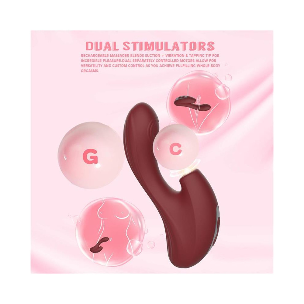 Nymph Vibrador con Golpeteo y Succion