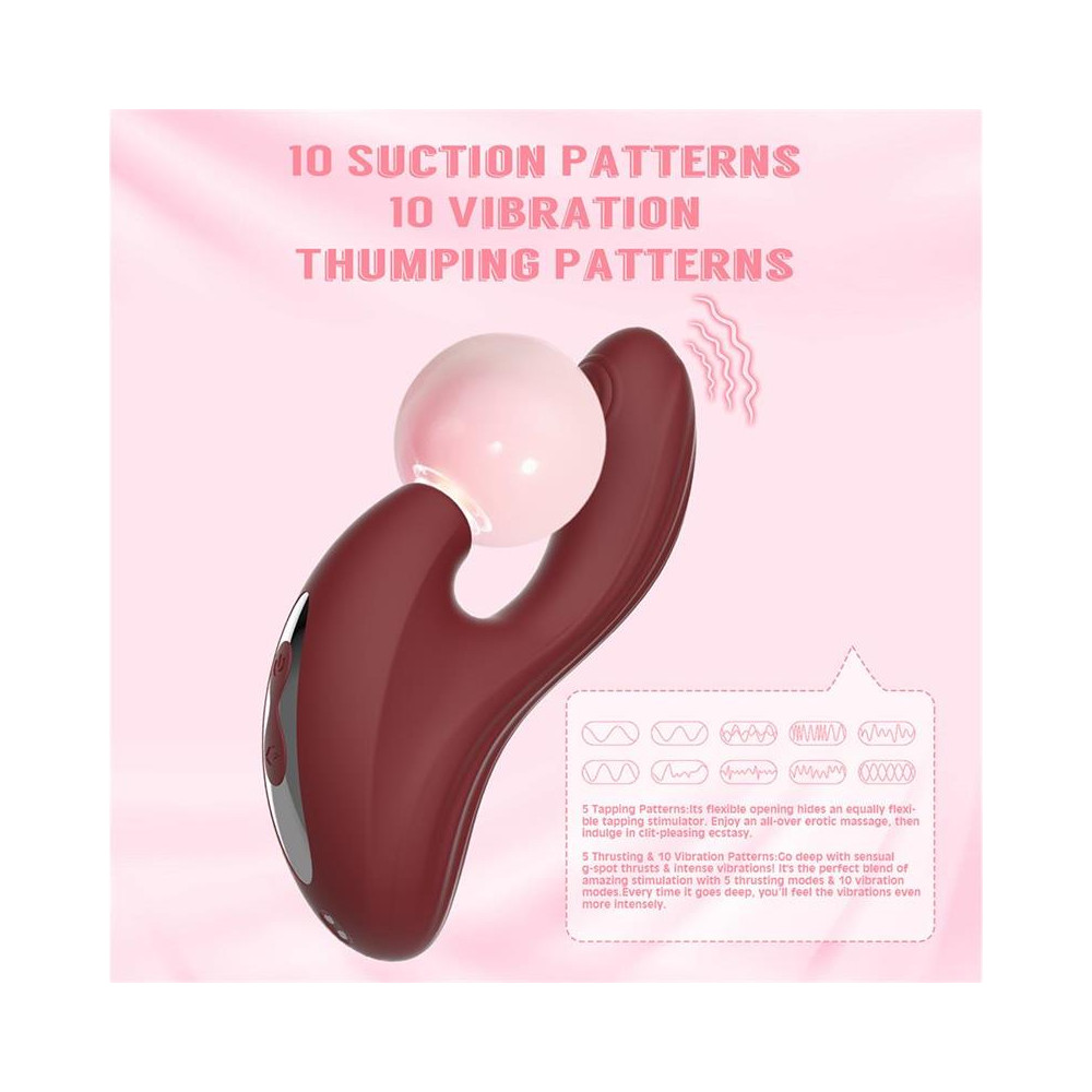 Nymph Vibrador con Golpeteo y Succion