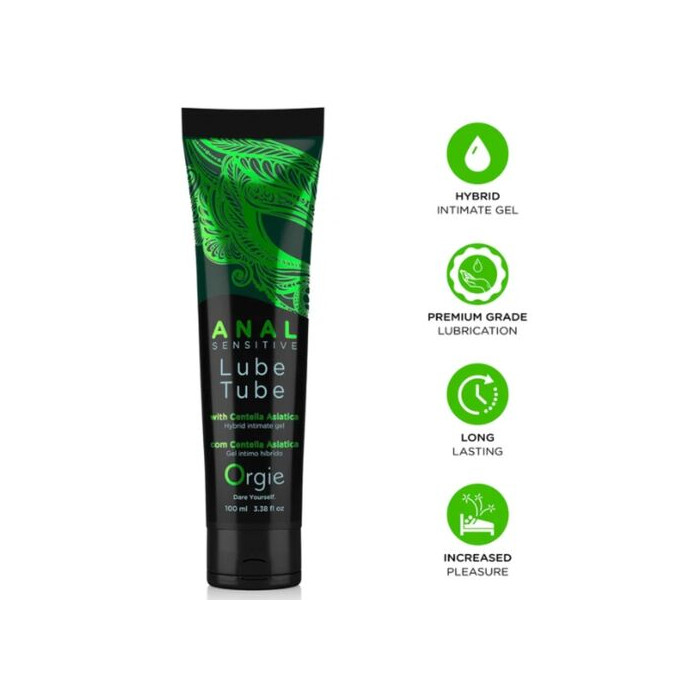 LUBE TUBE ANAL SENSITIVE GEL ÍNTIMO HÍBRIDO PARA SEXO ANAL 100 ML