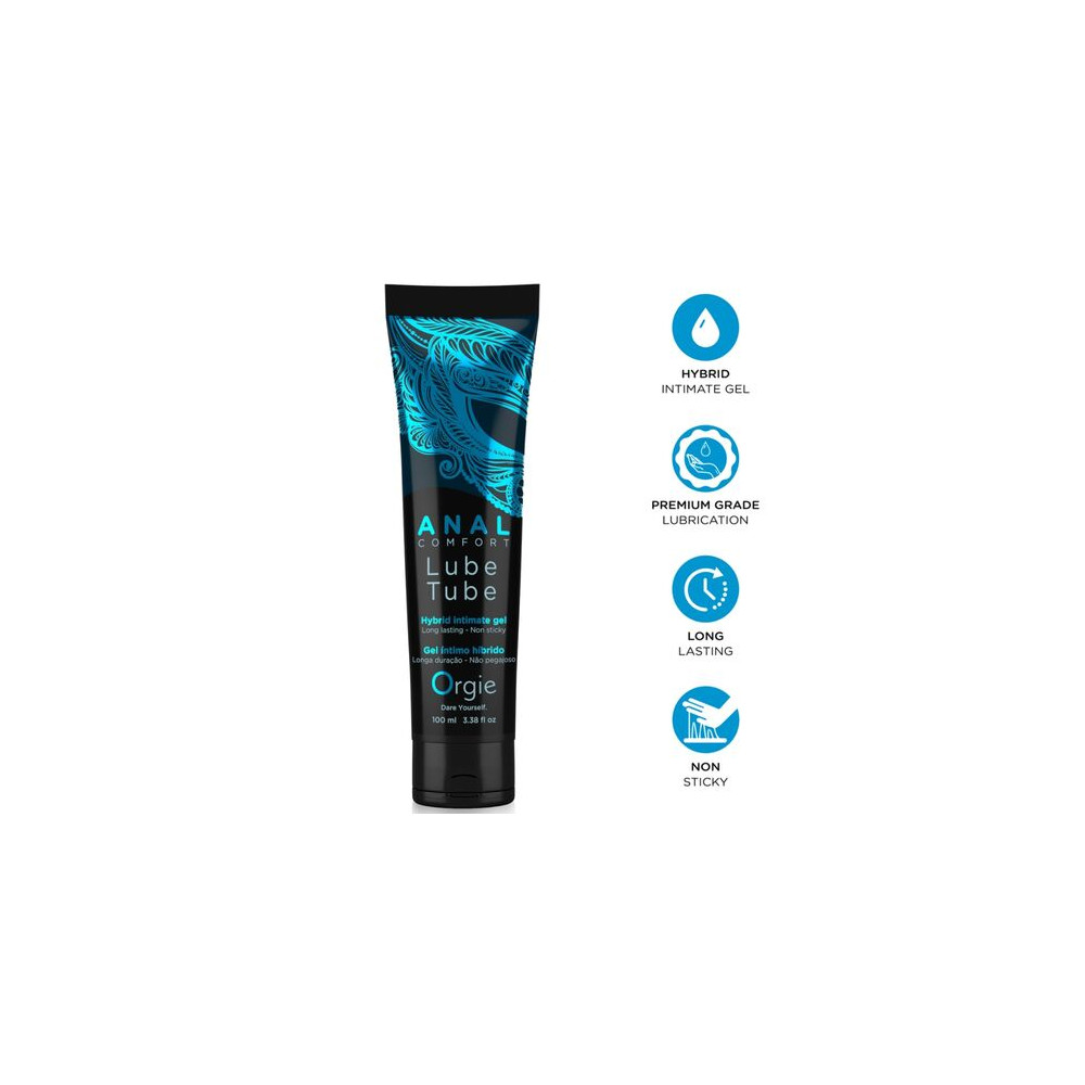 LUBE TUBE ANAL COMFORT GEL ÍNTIMO HÍBRIDO PARA SEXO ANAL 100 ML