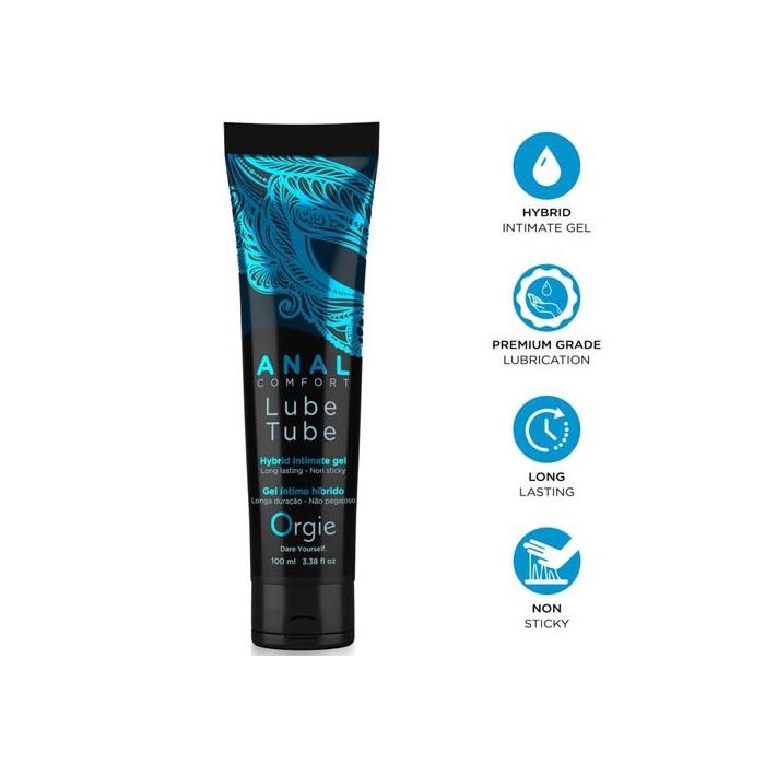LUBE TUBE ANAL COMFORT GEL ÍNTIMO HÍBRIDO PARA SEXO ANAL 100 ML