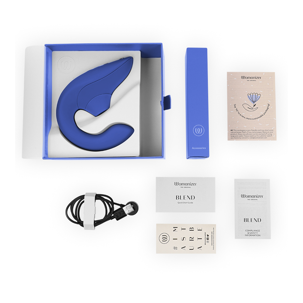 Blend Estimulador Vibrador Rabbit Azul