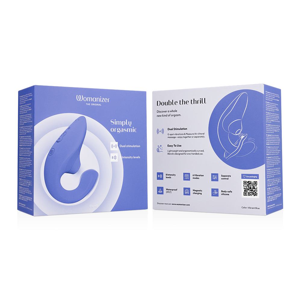 Blend Estimulador Vibrador Rabbit Azul