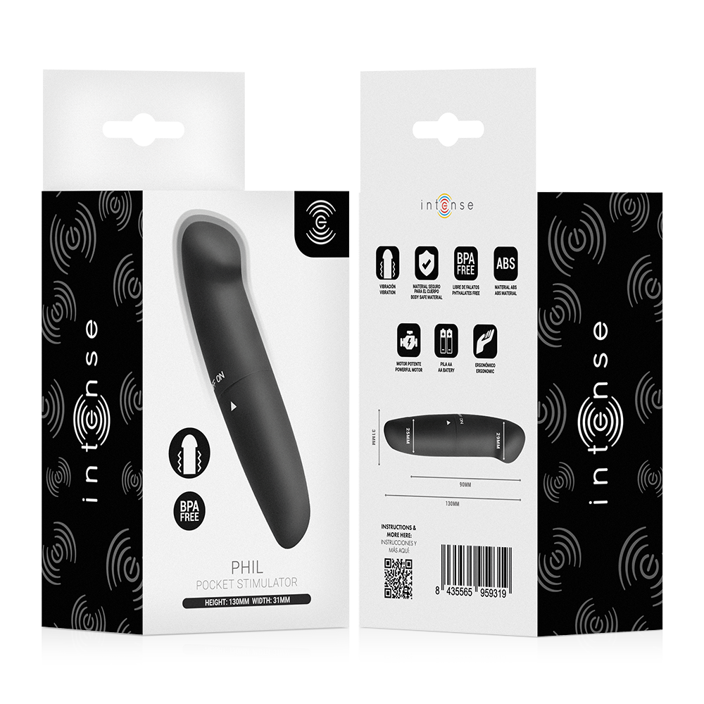 Phil Vibrador Punto G negro 13 cm
