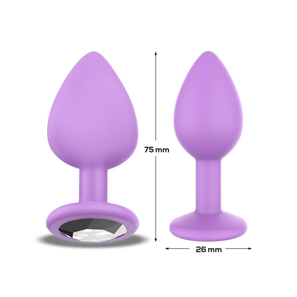 Sparkly Plug Anal Silicona Talla S Lilac