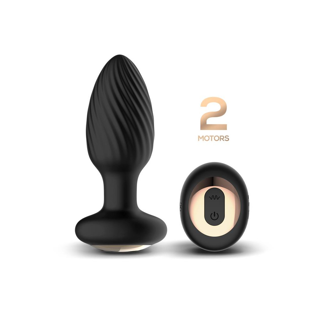 Drago Plug Anal Vibración, Movimiento Twister 360º y Control Remoto