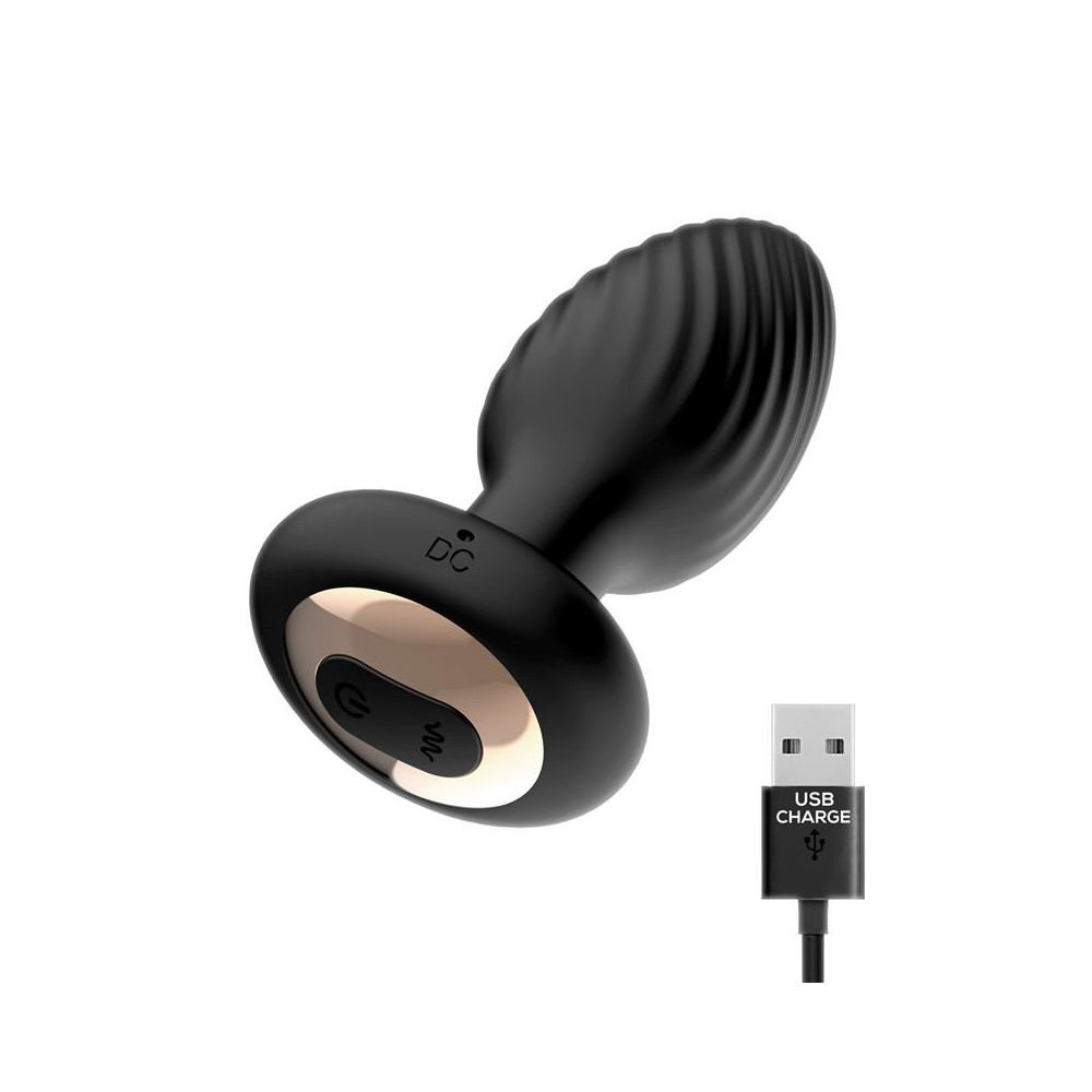 Drago Plug Anal Vibración, Movimiento Twister 360º y Control Remoto