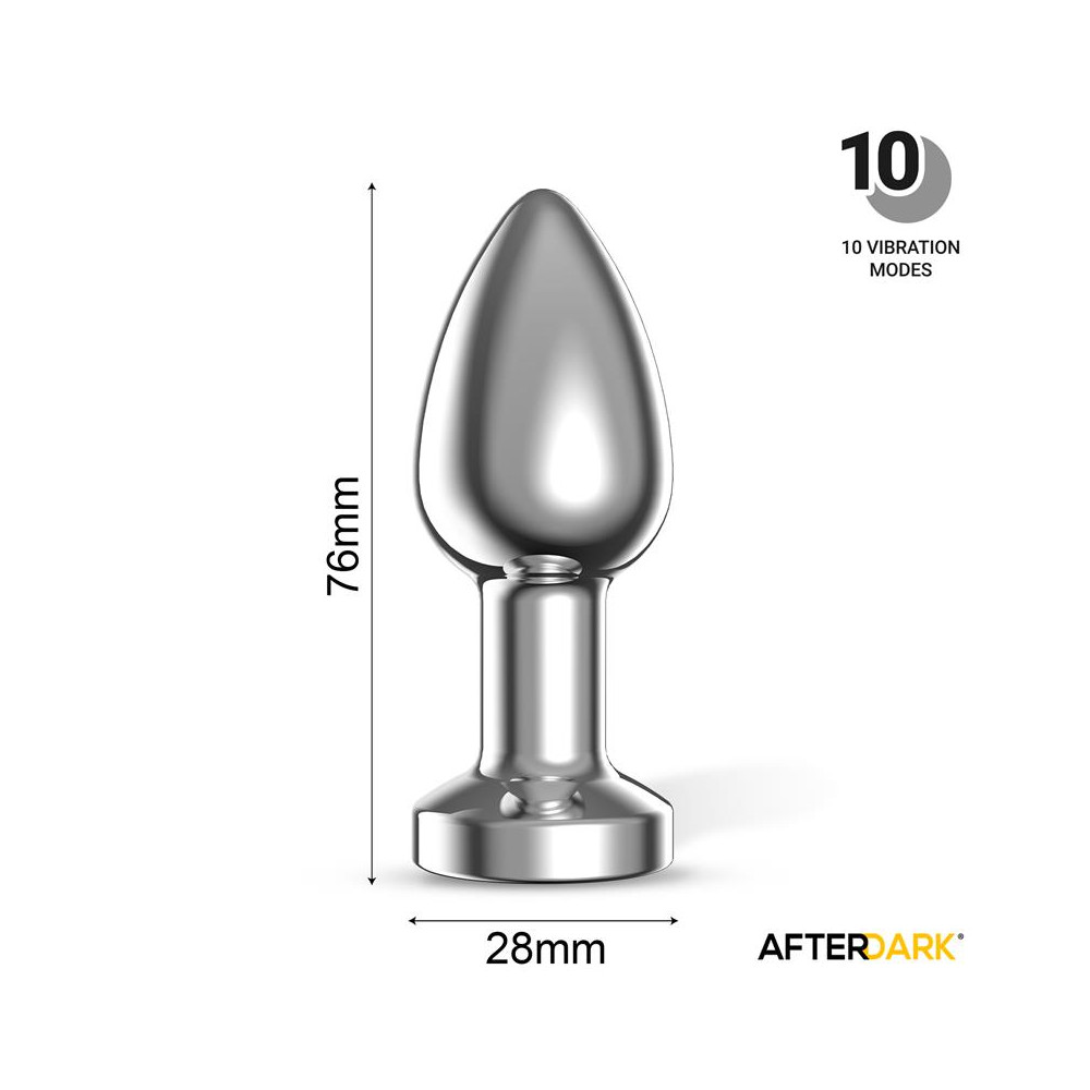 Dimpor Plug Anal Cromado con Vibración USB Magnético Talla S