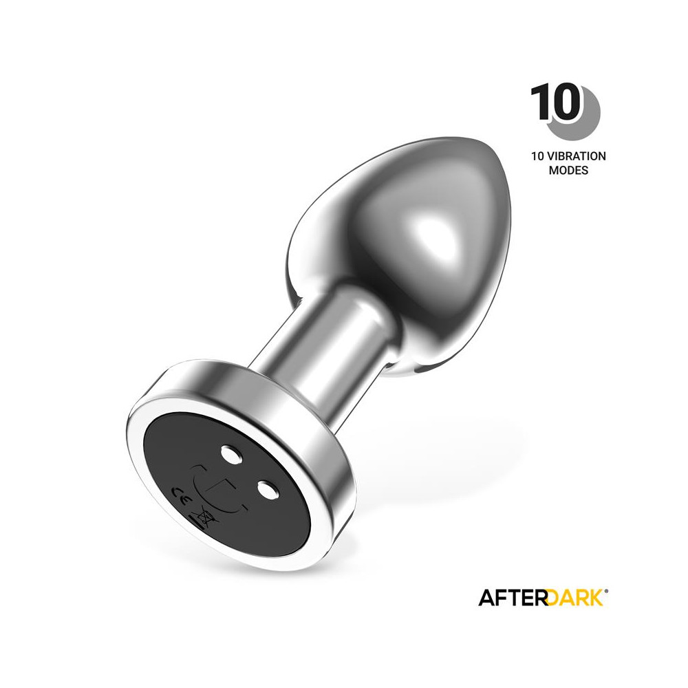 Dimpor Plug Anal Cromado con Vibración USB Magnético Talla M