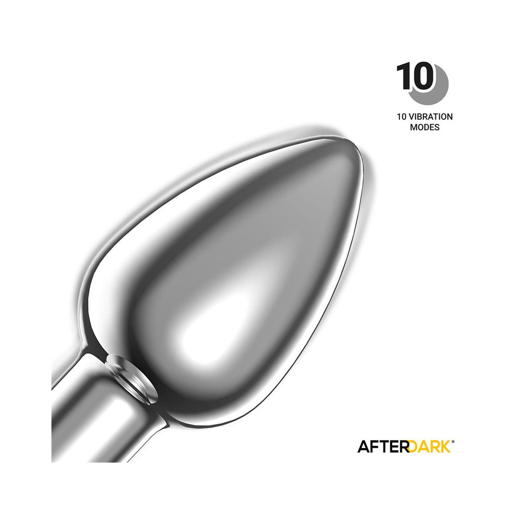 Dimpor Plug Anal Cromado con Vibración USB Magnético Talla M