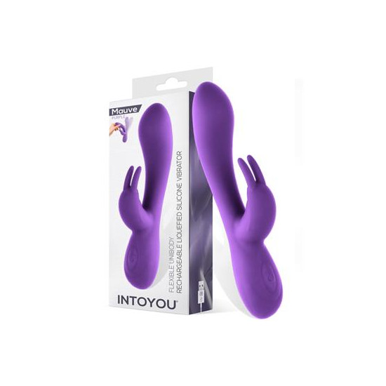 Mauve Vibrador Unibody Silicona Líquida USB Púrpura