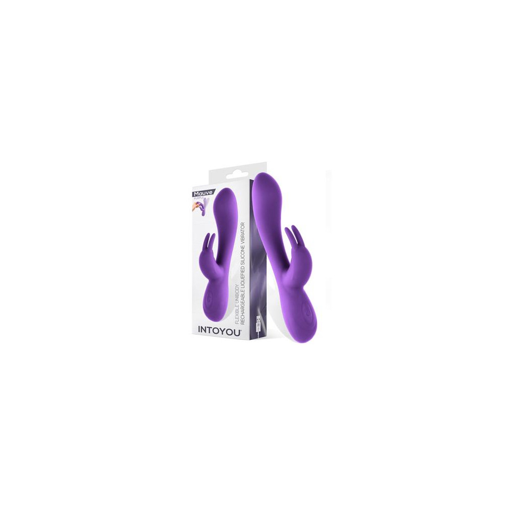 Mauve Vibrador Unibody Silicona Líquida USB Púrpura