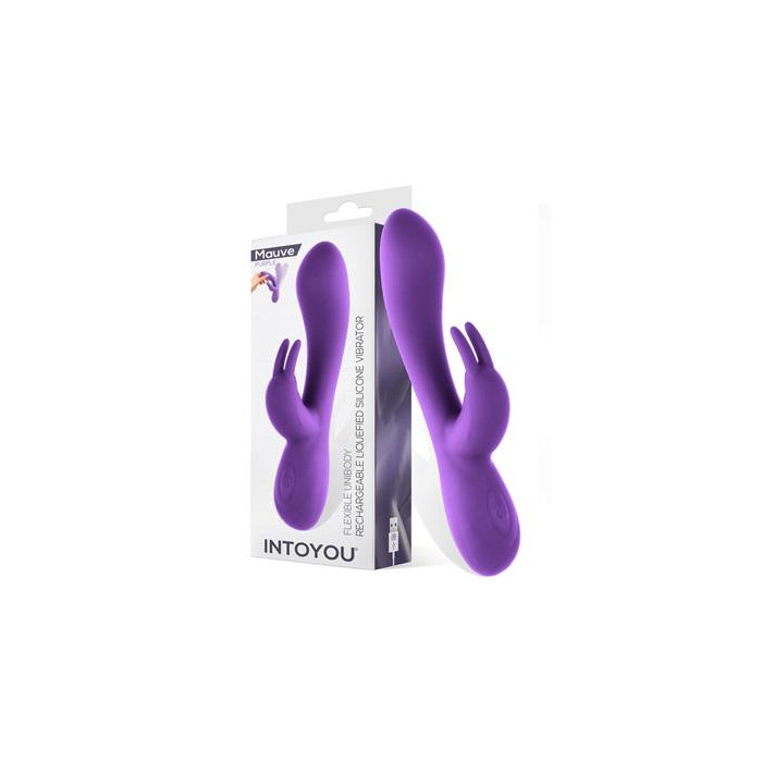 Mauve Vibrador Unibody Silicona Líquida USB Púrpura