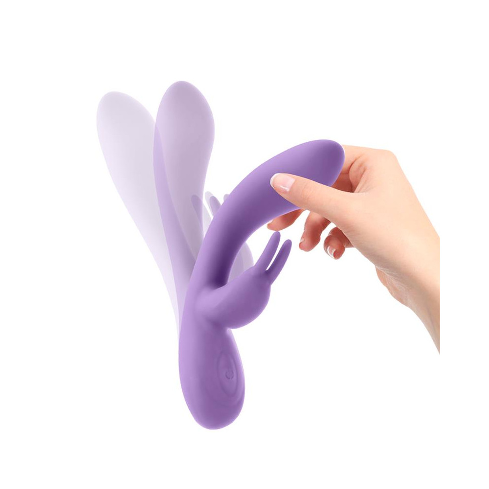 Mauve Vibrador Unibody Silicona Líquida USB Púrpura