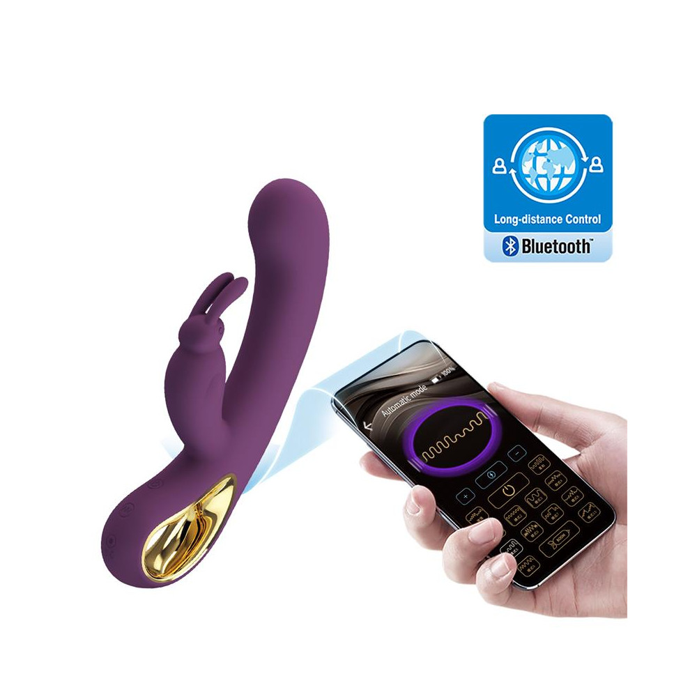 Liam Vibrador Punto G Silicona con APP Morado