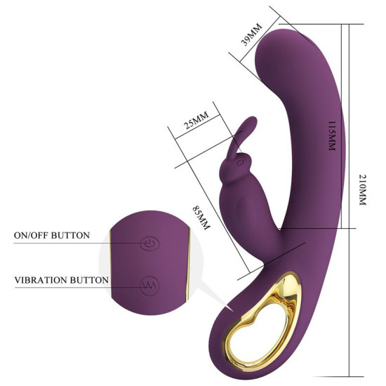 Liam Vibrador Punto G Silicona con APP Morado