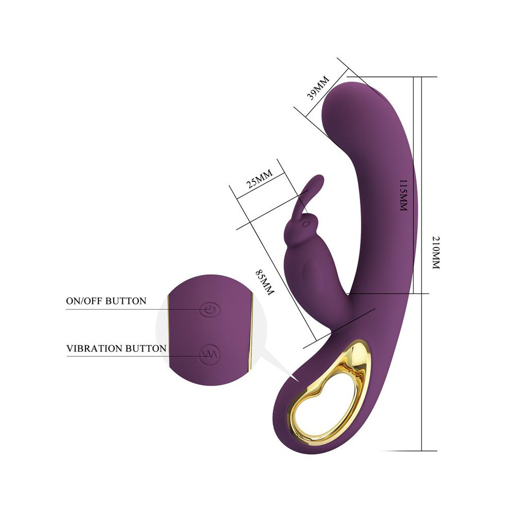 Liam Vibrador Punto G Silicona con APP Morado