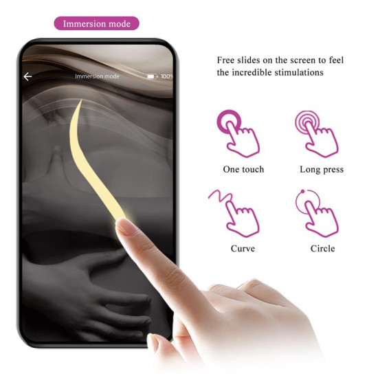 Liam Vibrador Punto G Silicona con APP Morado