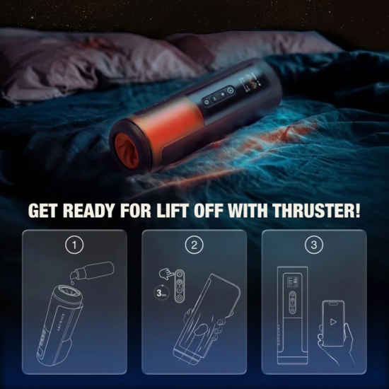 THRUSTER MASTURBADOR MASCULINO AUTOMÁTICO CON VAIVÉN, ROTACIÓN Y CONTROL