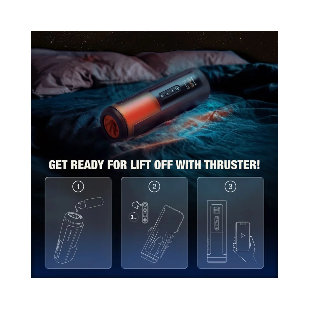 THRUSTER MASTURBADOR MASCULINO AUTOMÁTICO CON VAIVÉN, ROTACIÓN Y CONTROL
