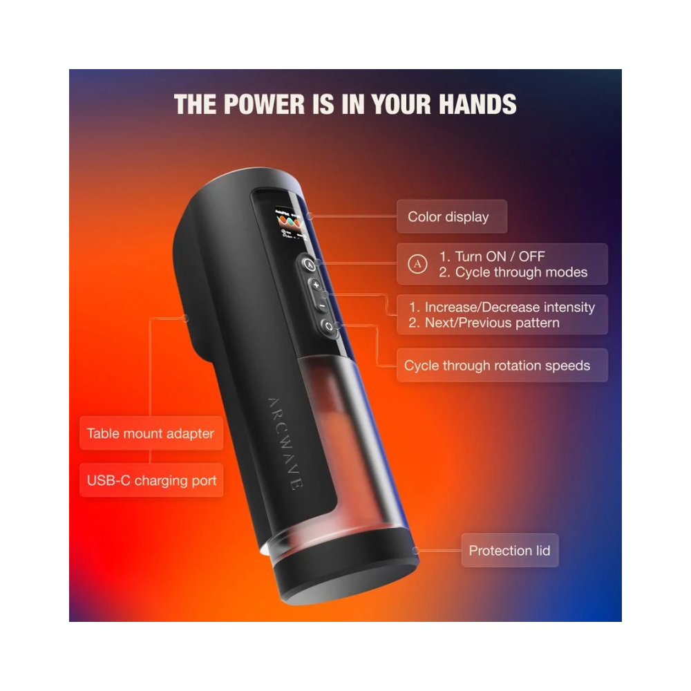 THRUSTER MASTURBADOR MASCULINO AUTOMÁTICO CON VAIVÉN, ROTACIÓN Y CONTROL