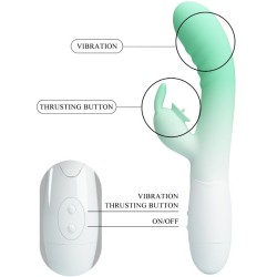 CERBERUS VIBRADOR RABBIT 3O VIBRACIONES VERDE
