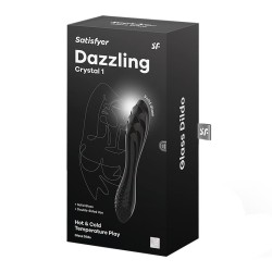 Estimulador de Cristal Dazzling Crystal 1 Hot and Cold Negro Satisfyer