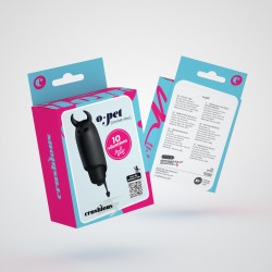 O-Pet Diablo Con Bala De 10 Vibraciones Negro