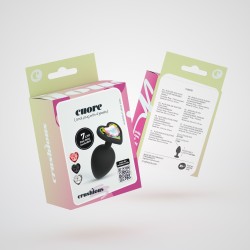 Cuore plug anal pequeño con 4 joyas intercambiables