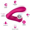 Secretkiss estimulador con lengua clitoris &amp; vibrador curvo fucsia