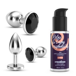Bijou anal Wet Train Trio negro Pack