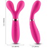 Y-Wand Masajeador &amp; Vibrador Cabeza Doble Fucsia